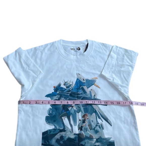 GUNDAM 45th Anniversary X Uniqlo Witch of Mercury White Printed T-Shirt Size XS - Picture 7 of 10